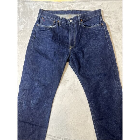 Men’s Polo Ralph Lauren Denim Jeans Dark Wash Vintage 67 Straight 35x30 - Picture 2 of 14